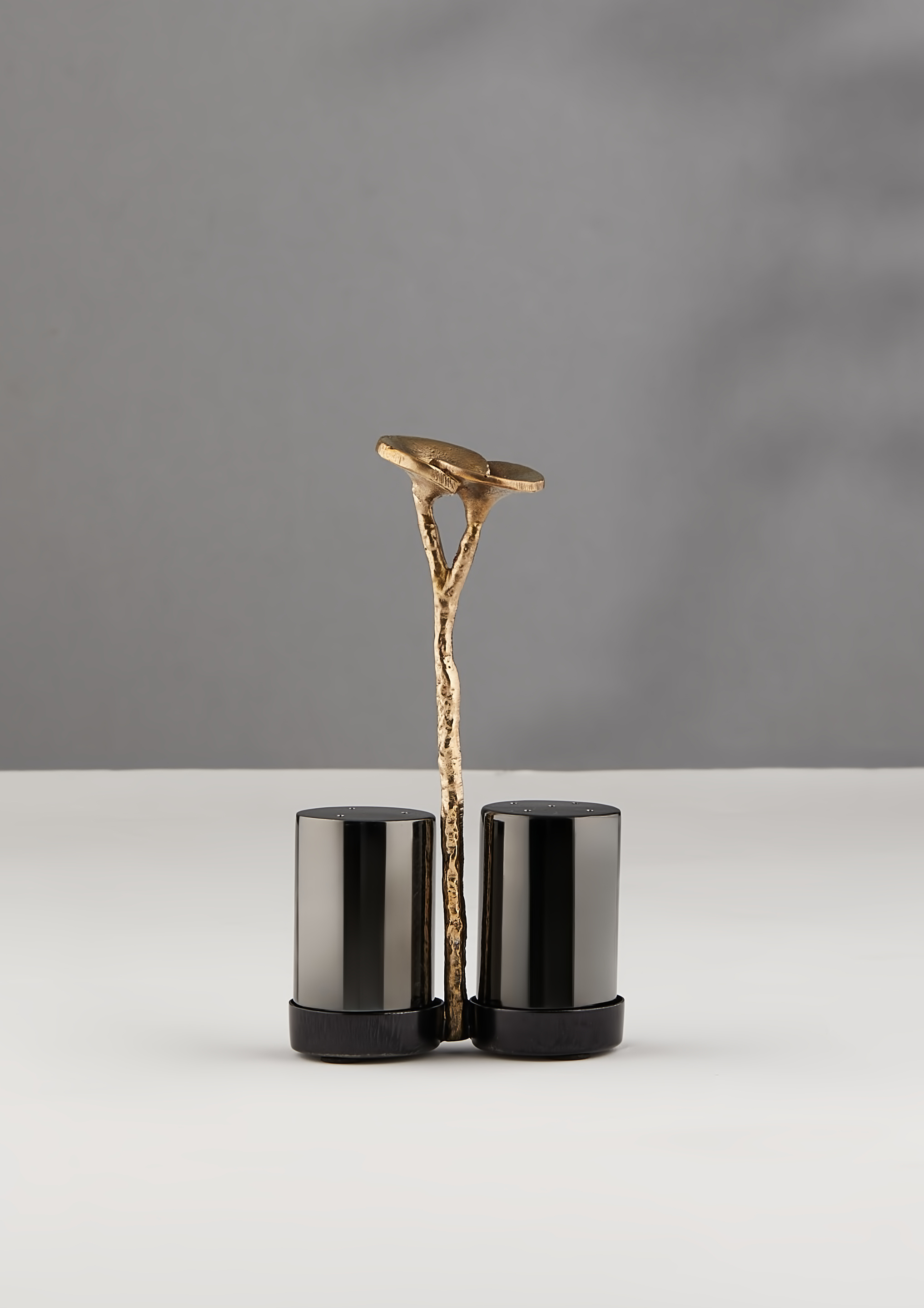 Cornella Rose Standlı Tuzluk Ve Biberlik Silver - Gold