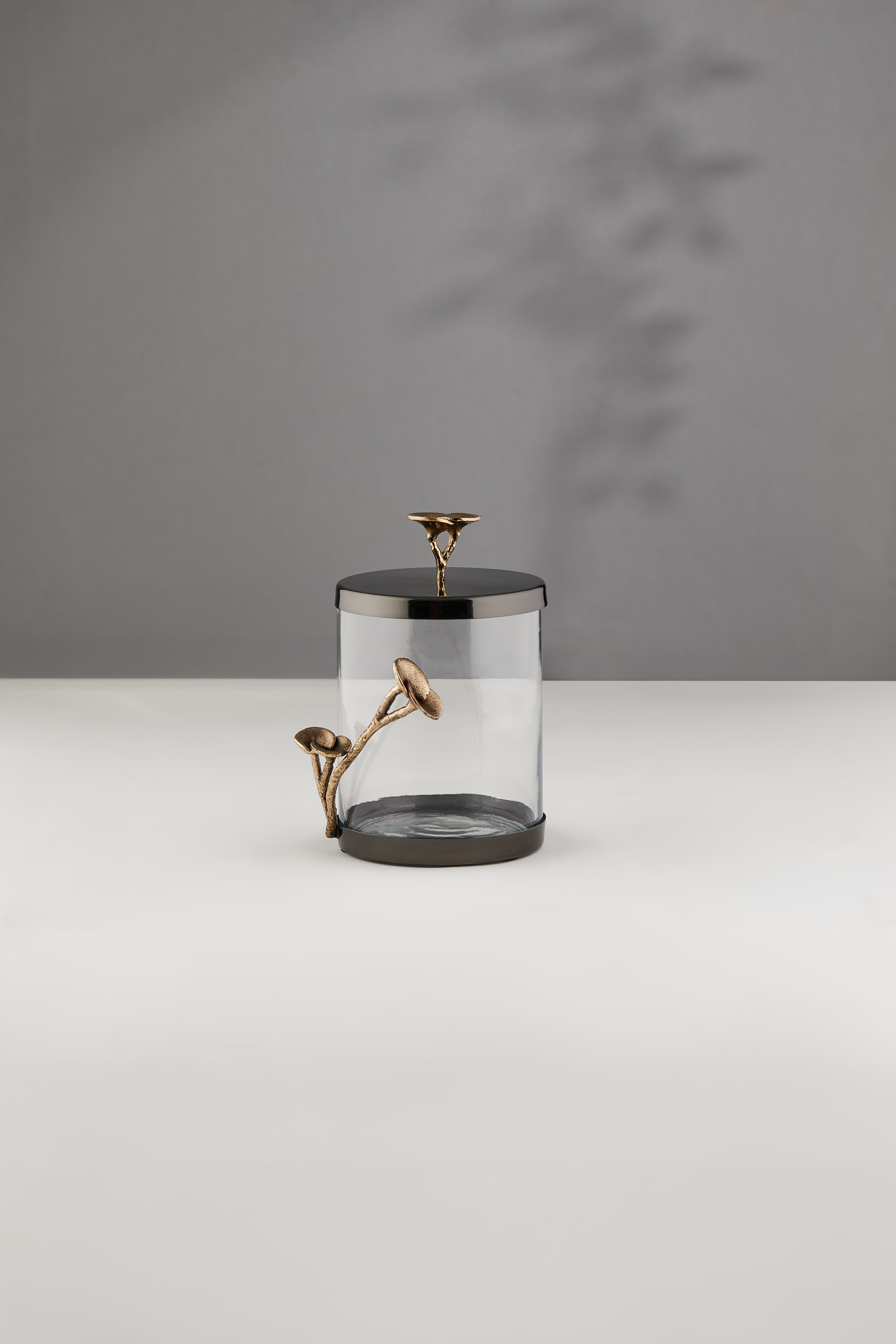 Cornella Rose Dekoratif Cam Kavanoz Silver - Gold Orta