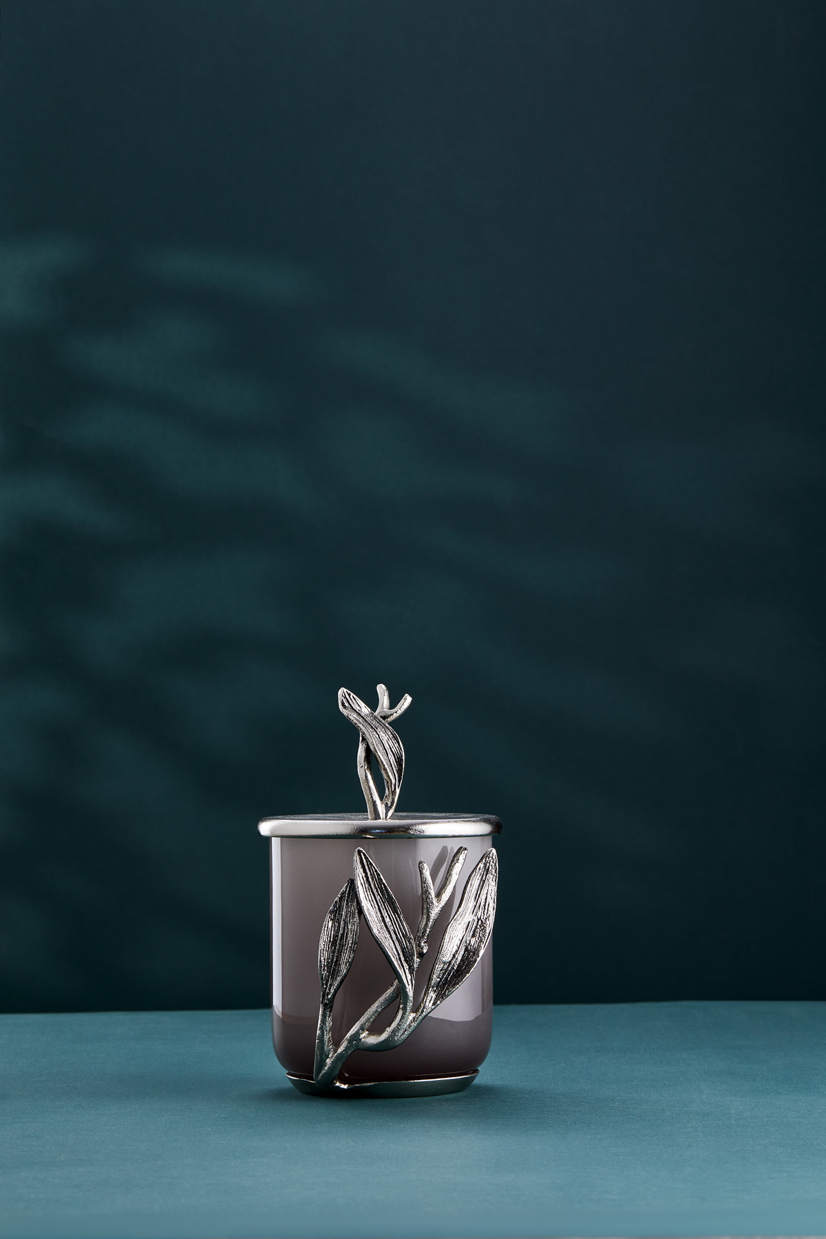 Cornella Ivy Antik Gold Detaylı Krem Ombreli Cam Kavanoz Küçük